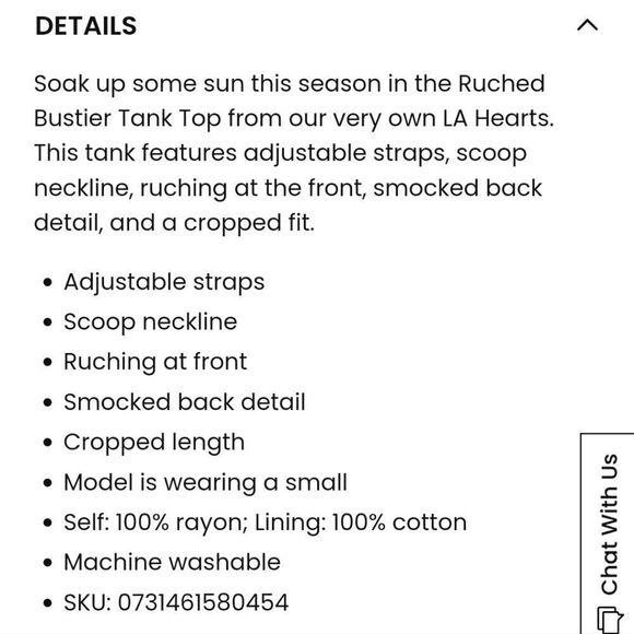 Pacsun Cropped Bustier Tank Top NWT Size M - Picture 10 of 10